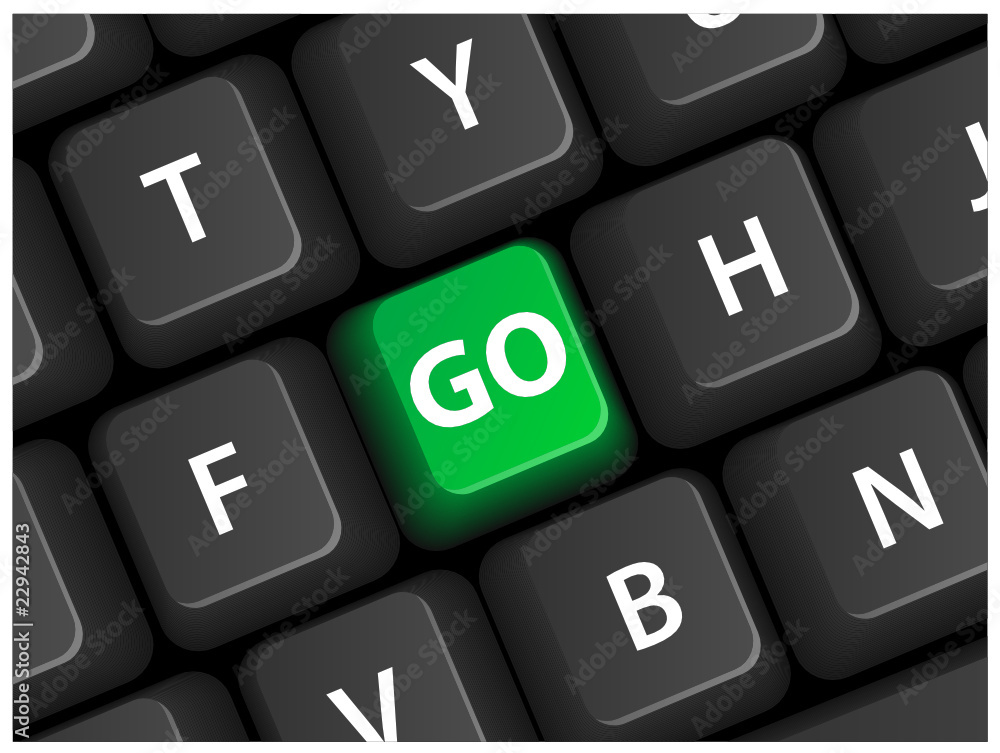 Poster go key on keyboard (search online ok find web internet)