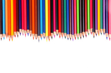 color pencil isolated on white.