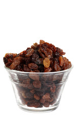 isolated bowl of raisins