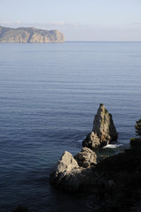Fototapeta na wymiar Felsen an der Küste von Mallorca