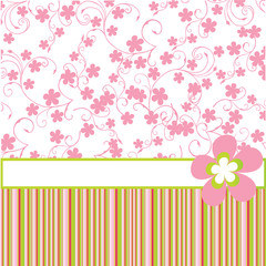 Pink background with flowers
