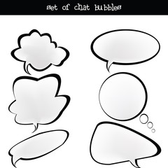 set of chat bubbles