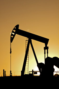 Oil Pumpjack in Sunset