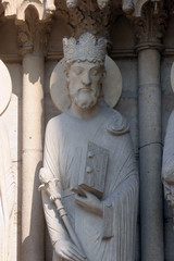 King Solomon, Notre Dame Cathedral, Paris, Portal of St. Anne