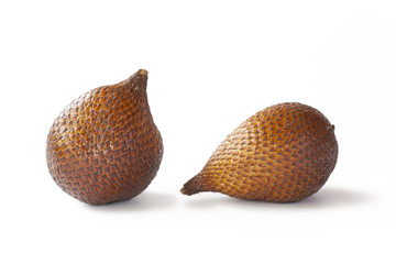 Two pieces of snake fruit