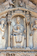 Virgin and Child on a throne, Notre Dame Cathedral, Paris