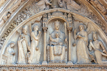 Virgin and Child on a throne, Notre Dame Cathedral, Paris