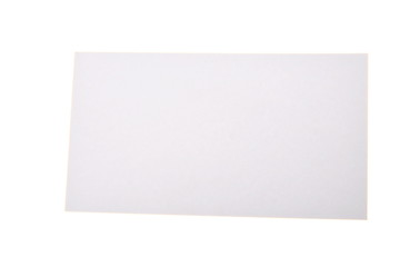 Blank white business card