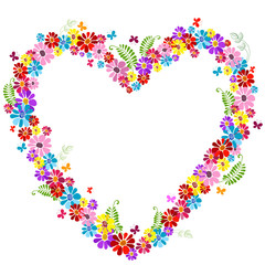 Decorative  valentine floral frame