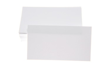 Stack of blank white business cards