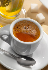 Cup of coffee a close up
