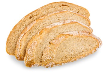 Sliced bread isolated on the white background