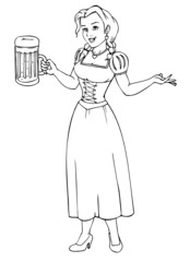 Oktoberfest, Dirndl, Kellnerin, Bayern, bayrisch