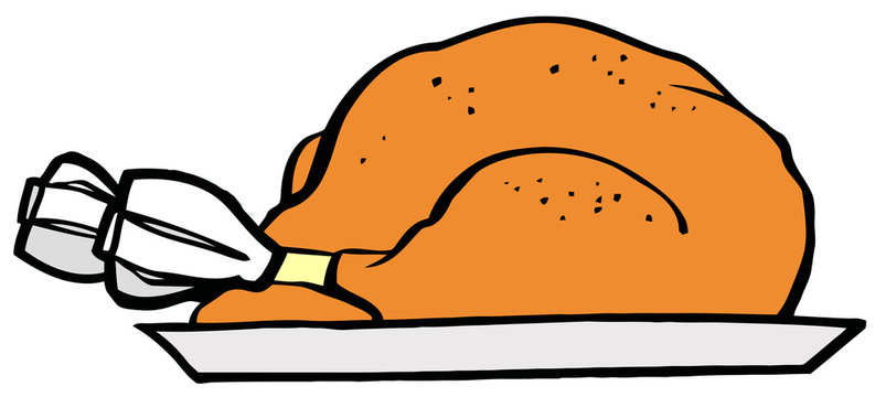 Roasted Turkey On A Tray