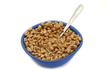 morning cereal isolated on white