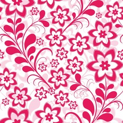 Seamless pink floral pattern