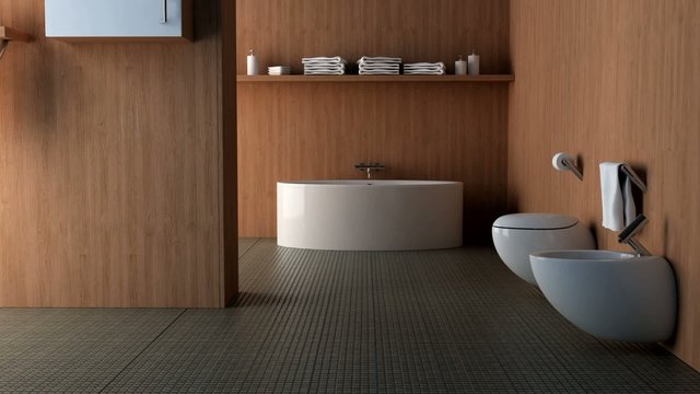 Wood bathroom