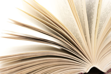 Open book close-up