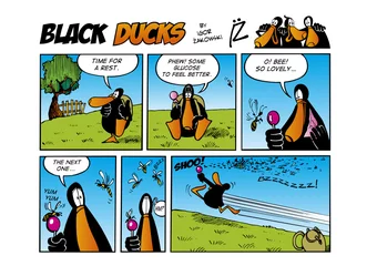Abwaschbare Fototapete Comics Black Ducks Comic-Strip Folge 45