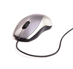gray computer mouse with cable