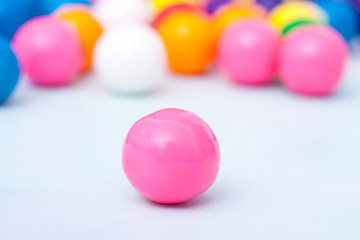 Colorful gum balls