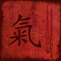 collage chinesisches zeichen für chi
