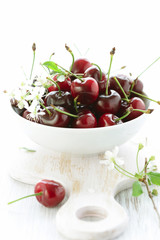 fresh red cherry