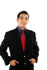 smiling asian business man