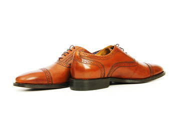 Male shoes isolated on the white background