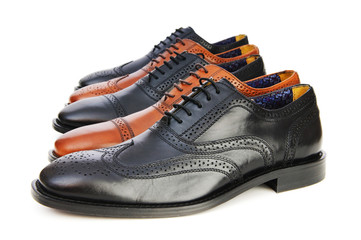 Male shoes isolated on the white background