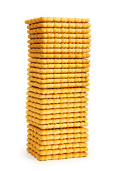 Tasty cookies isolated on the white background
