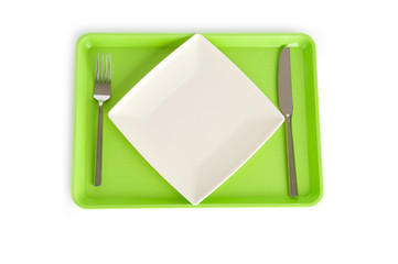 Set of utensils arranged on the table