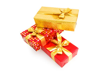 Gift box isolated on the white background