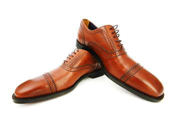 Male shoes isolated on the white background