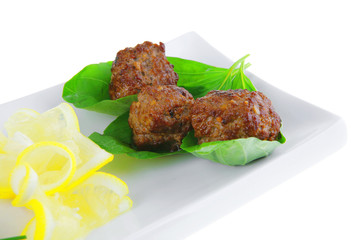 roasted cutlets and tomatoes