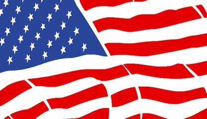 American flag - vector