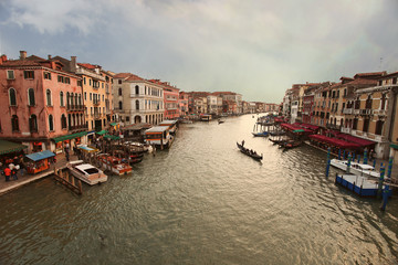 Fototapeta na wymiar Venice, View from Rialto Bridge. Italy