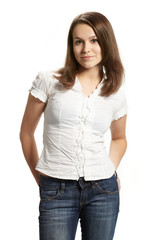 Obraz premium Portrait of young pretty woman