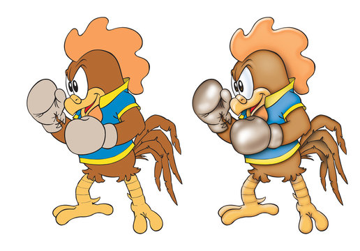 Ready for fight rooster