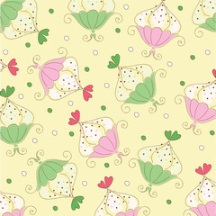 Seamless wallpaper pattern with muffins