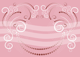 Pink background with ornament. Background. Banner.