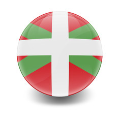 Obraz premium Esfera brillante con bandera Euskadi