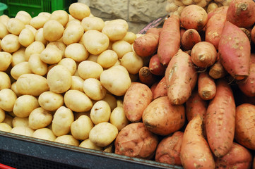 close up of potatoes