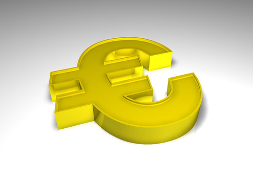Euro - Währung - Currency - 3D - golden