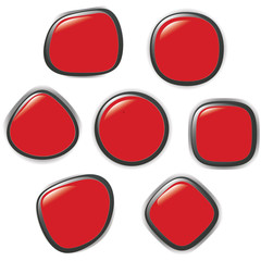 Collection of vector Abstract glass. Internet 3D.