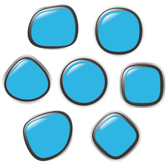 Collection of vector Abstract glass. Internet 3D.