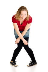 Fototapeta premium Isolated caucasian young girl