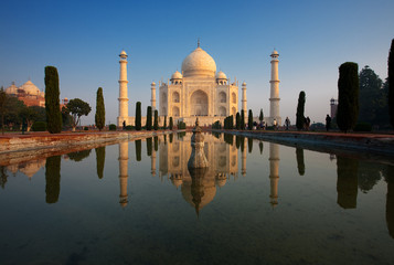 Sunrise Taj Mahal Reflection