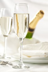 table set for a wedding dinner..