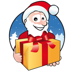 weihnachtsmann mit Geschenk